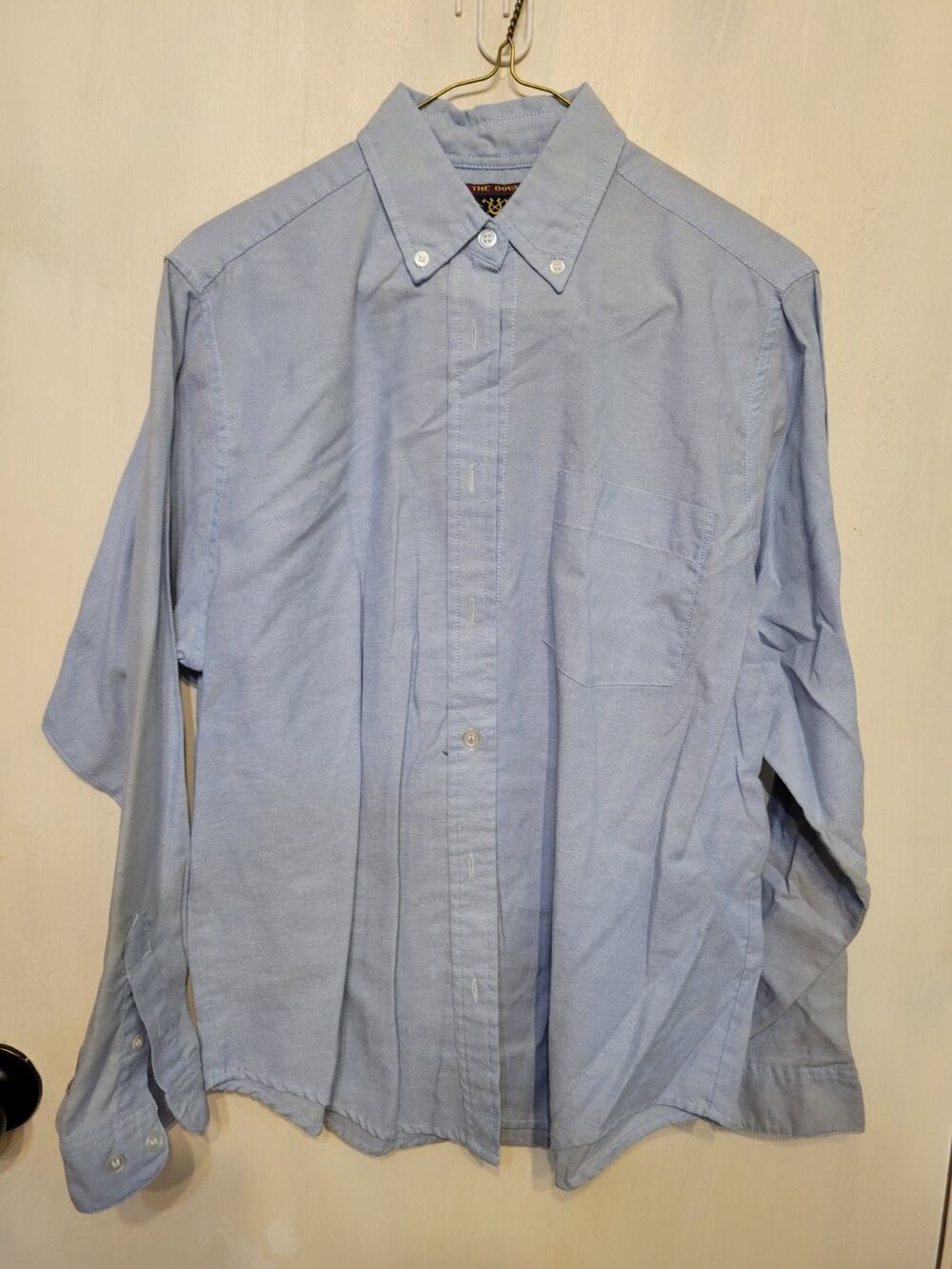 Vintage REtro THE DOVA Oxford collection Ladies 12 BLue Blouse